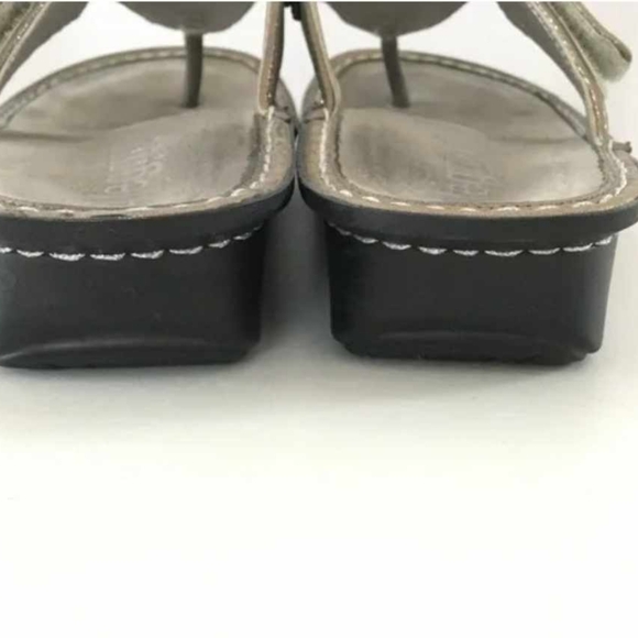 ALEGRIA Thong Style Silver Studded bejeweled Sandal - Picture 2 of 8